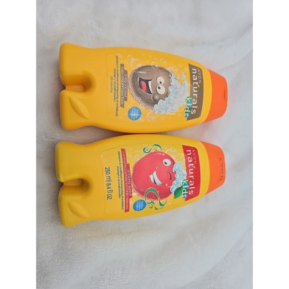 AVON KIDS Amazing APPLE & Crazy Coconut SHAMPOO & CONDITIONER 8.4 OZ Lot Of 2